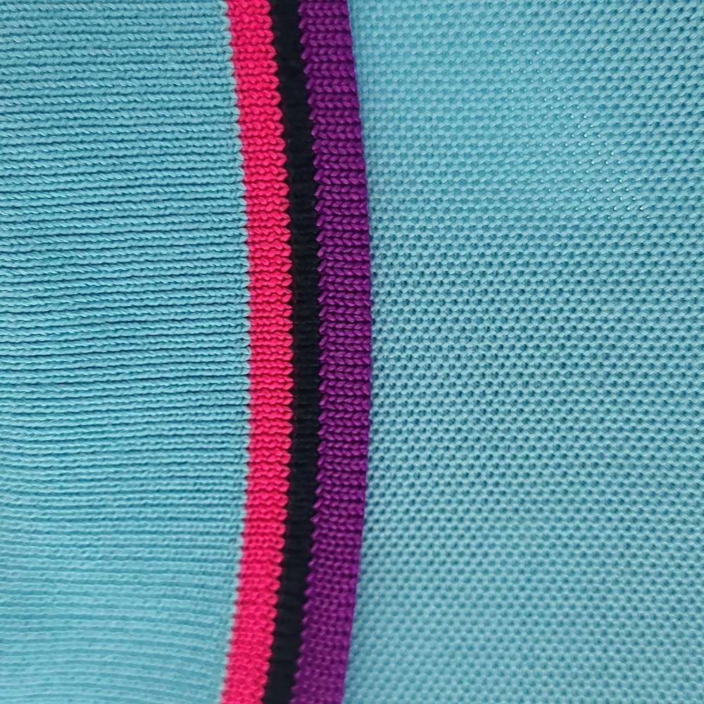 Psycho Bunny Hudson Men's Polo - Sky Blue with Purple & Hot Pink Trim - Picture 4 of 10